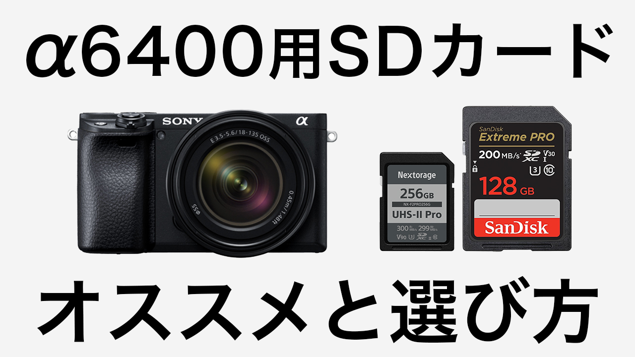 SONYα6400用SDカードの選び方とオススメを紹介！ | tabinotomo