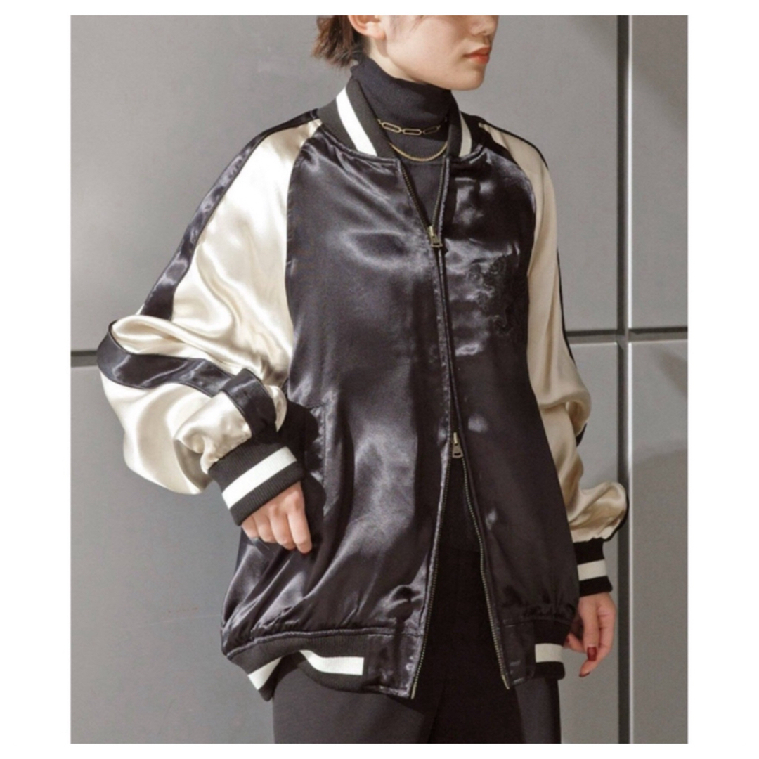 AP STUDIO - 新品【COUTURE D`ADAM】別注バイカラーサテンジャケットの