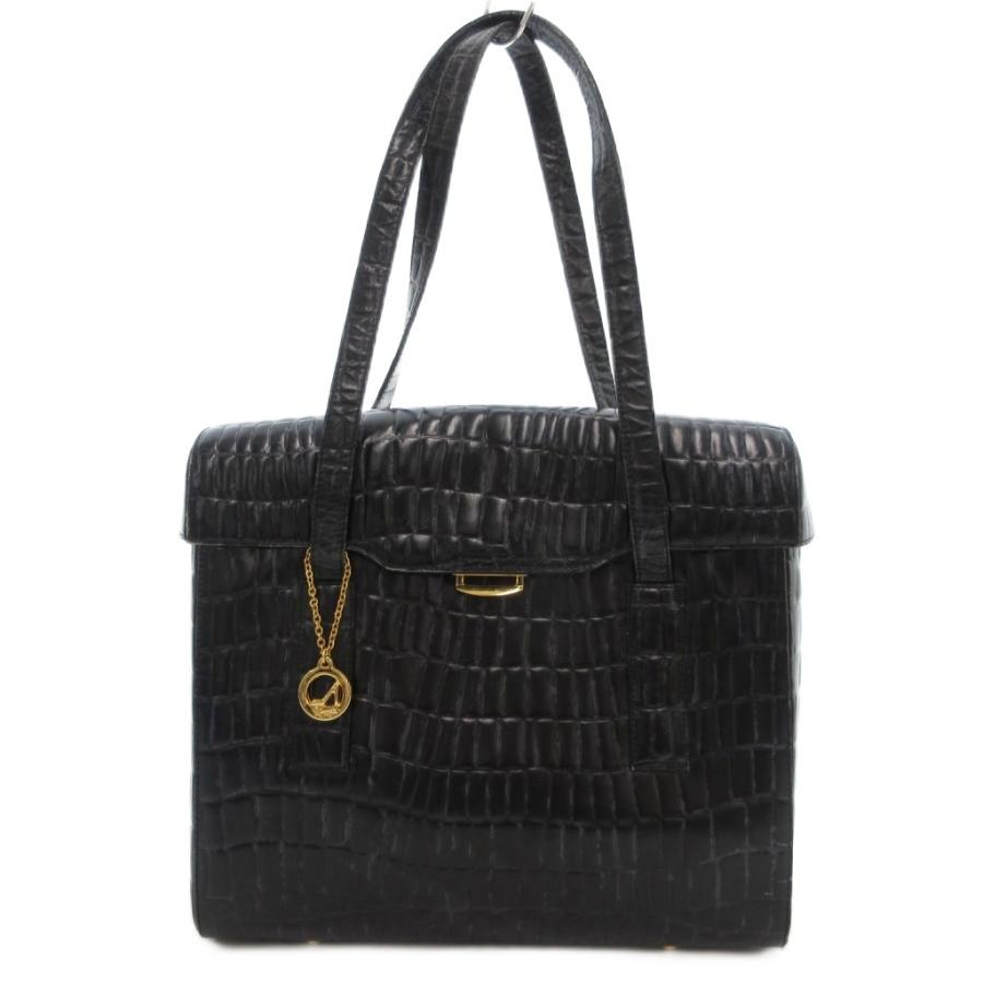 GINZA Kanematsu（銀座かねまつ） ショルダーバッグ クロコ型押し