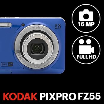 Amazon.com : Kodak PIXPRO FZ55-BL 16MP Digital Camera 5X Optical