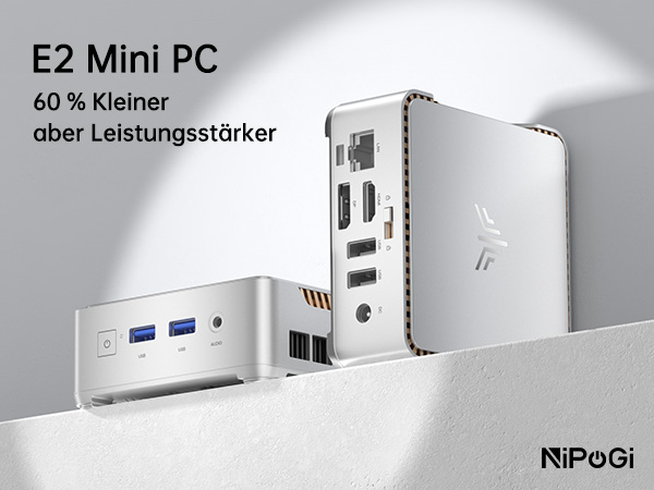 NiPoGi Essenx E2 Mini PC, Intel Alder Lake-N97, 16 GB DDR4 512 GB
