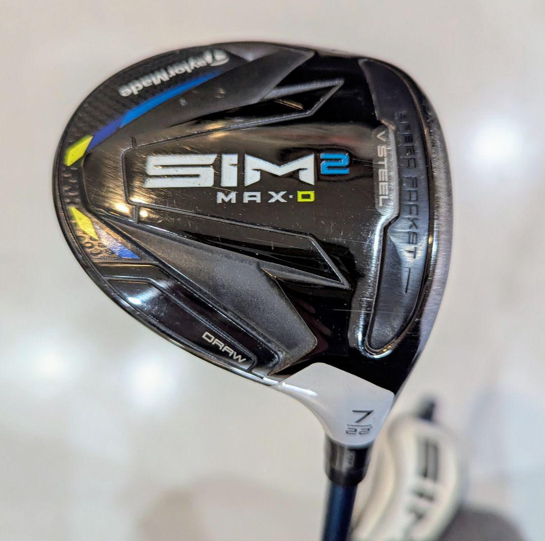 【クロ】希少！ SIM2 MAX-D 7W 22度 純正Rシャフト 希少！ SIM2 MAX-D 7W フェアウェイウッド 22度 純正Rシャフト