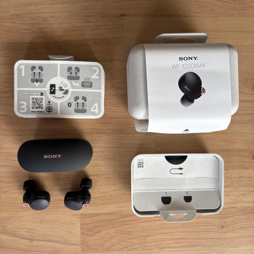SONY WF-1000XM4 ブラック(美品・付属品完備) Amazon.co.jp: ソニー ワイヤレスノイズキャンセリングイヤホン WF